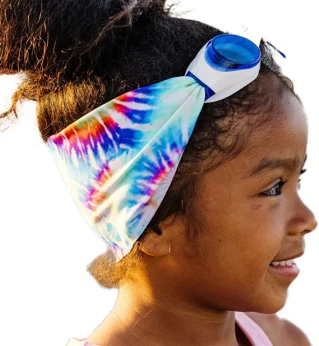 Splash Place - Gafas de natación con correa de tela - Gafas de natación para adultos y niños - Tema de todo el mundo Teñido anudado