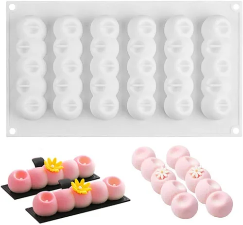Miniatura 35 de OCPO KITCHEN Moldes de silicona para hornear pasteles de mousse, molde de postre francés para pastelería, chocolate, cupcake, molde de helado, molde