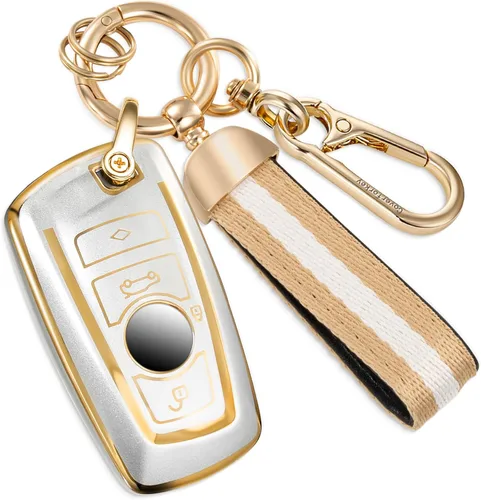 Miniatura 66 de Funda para llavero GMC con llavero de cuerda trenzada de metal antipérdida, exquisita funda suave para Tahoe Acadia Terrain Yukon Yukon XL Silverado