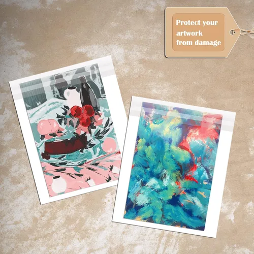 Miniatura 6 de Egofine Bolsas de celofán autosellables, 100 bolsas transparentes resellables para tapetes de fotos de 8 x 10 pulgadas, tamaño de la bolsa: 8.26 x