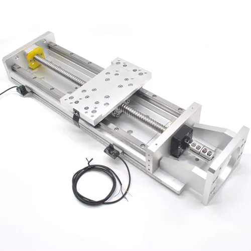 Miniatura 8 de CNC Accionador lineal de etapas con tornillo de bolas 1605 + HG15 Carga de guía de riel lineal, de 250 Kg. / 551.2 libras, C7 con soporte de motor