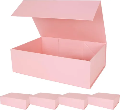 Miniatura 27 de Aimyoo Cajas de regalo magnéticas Galaxy negras con tapas 13.8x9x4.3 pulgadas, caja grande de propuesta para dama de honor y padrino, caja plegable