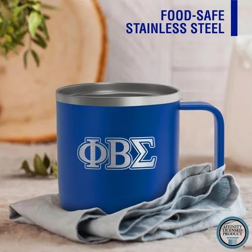 Miniatura 6 de BBGreek Phi Beta Sigma Fraternity Paraphernalia – Vendedor Oficial – Taza de café aislada de 14 oz – Letras griegas – Escudo