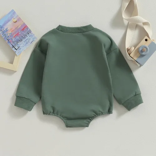 Miniatura 6 de Sudadera unisex para bebé niño y niña, mameluco de burbujas de manga larga con bolsillo, suéter cálido, ropa de otoño e invierno
