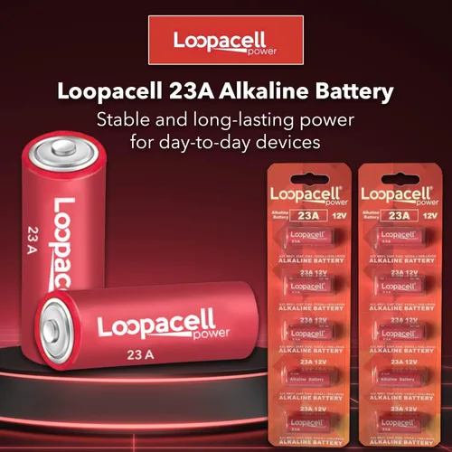 Miniatura 2 de Loopacell Paquete de 10 baterías alcalinas A23 23A de 12 voltios