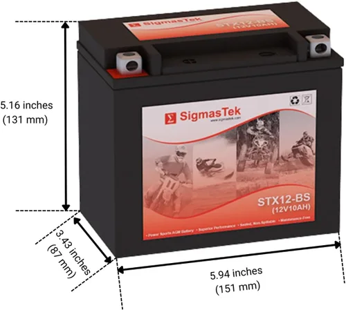 Miniatura 2 de Extreme Battery XTAX12-BS Batería de motocicleta (reemplazo)