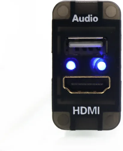 Miniatura 4 de Timloon Enchufe HDMI Montaje por Cable + Entrada de Audio USB Uso para Toyota (Tipo B)