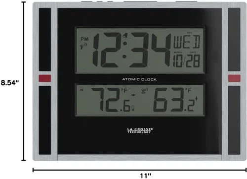 Miniatura 3 de La Crosse Technology Termómetro interior/exterior y reloj atómico (513-149)