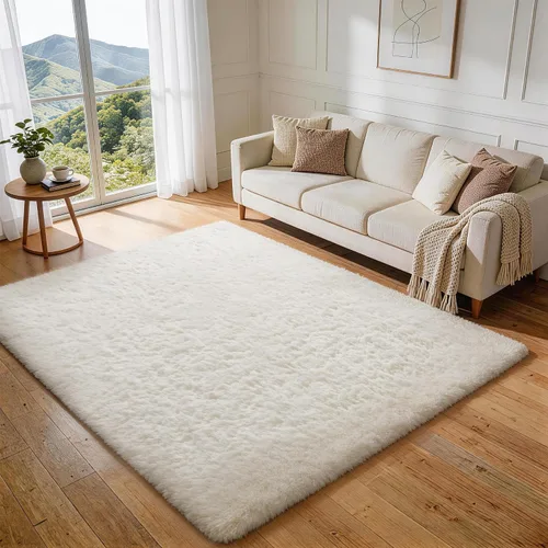 Miniatura 118 de Ophanie - Alfombras para sala de estar, antideslizante y suave, de felpa grandes y peludas para dormitorio, peludas para niños y niñas, decoración