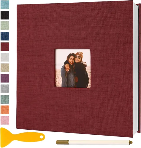 Miniatura 23 de Álbum de fotos autoadhesivo con páginas adhesivas, álbumes de fotos magnéticos para fotos de 4x6, 5x7, 8x10, libros con páginas adhesivas para bebé