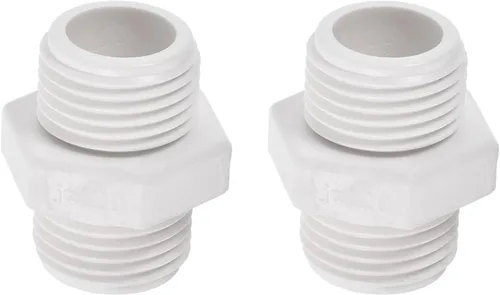 Miniatura 10 de M METERXITY Paquete de 4 accesorios de tubería de rosca macho de PVC – conector de manguera adaptador de rosca macho hexagonal G1/2, adaptador