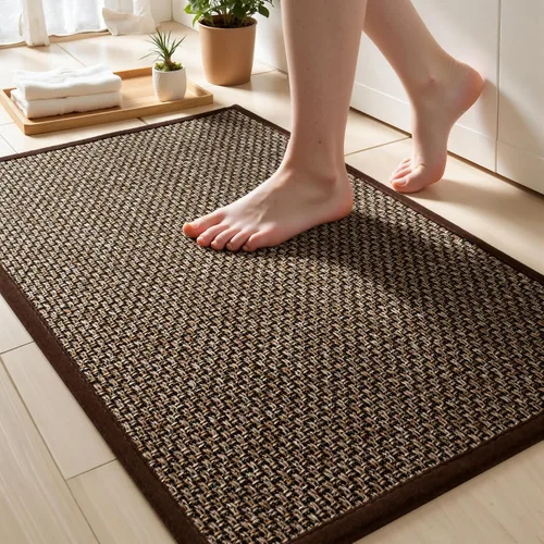 Miniatura 26 de Alfombra de Baño Fina Antideslizante con Respaldo de Goma de Secado Rápido Súper Absorbente Alfombras de Baño que Caben Debajo de la Puerta