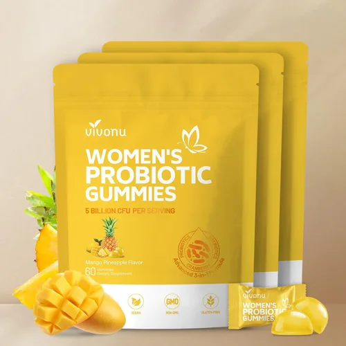 Miniatura 8 de VivoNu Gomitas de Piña para Mujeres Ph, Gomitas de Probióticos para Mujeres, Gomita de Equilibrio Femenino, Gomitas de Probióticos de Mango y Piña