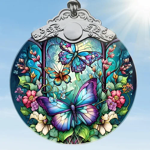 Jocidea Adorno navideño de mariposa para árbol, decoración navideña, regalos para amantes de las mariposas