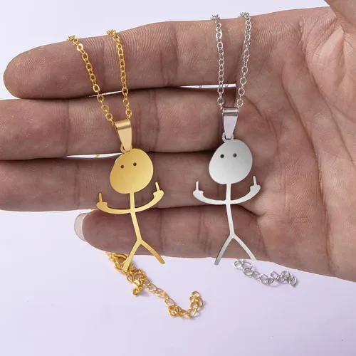 Miniatura 4 de Divertido collar de garabatos sonrientes, dije de mejor amigo, regalo único de amistad para mujeres, hombres, adolescentes, niñas, niños, collares