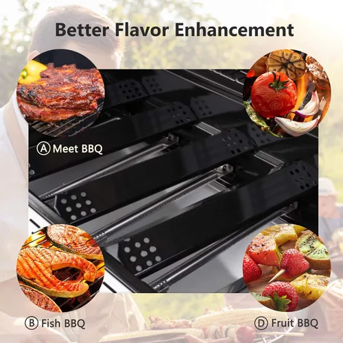 Miniatura 6 de Criditpid Protector de calor para parrilla, cubierta del quemador, domador de llama para Grill Master 720-0697, 720-0737, piezas de repuesto