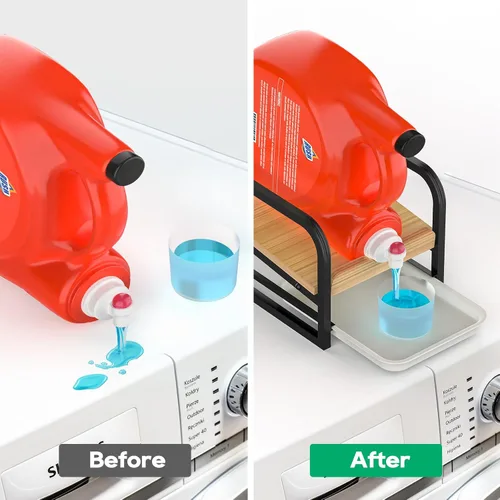 Miniatura 5 de Soporte para Detergente de Ropa Líquido, Soporte para Detergente de Ropa, Soporte para Detergente Líquido con Bandeja para Goteo