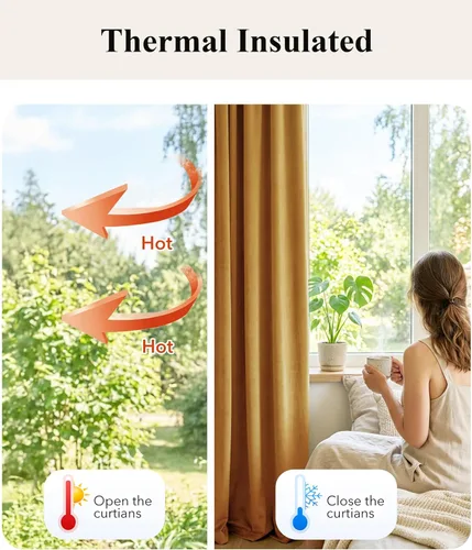 Miniatura 104 de StangH Cortinas de Terciopelo Verde Esmeralda de 96 Pulgadas - Cortinas Opacas de Terciopelo de Lujo Súper Suaves, Elegante Cobertura de Ventana