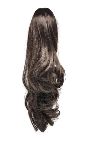Miniatura 9 de Natural Mujeres Onduladas Chic Garra Pinza Pinza Cola de Caballo Coqueto Capa Extensión de Pelo 14" Rizado Fibra de Alta Temperatura Extensión de 1#