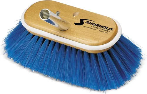 Cepillo para escobillón Shurhold con cerdas suaves de nailon, color azul, Extra Soft, Blue