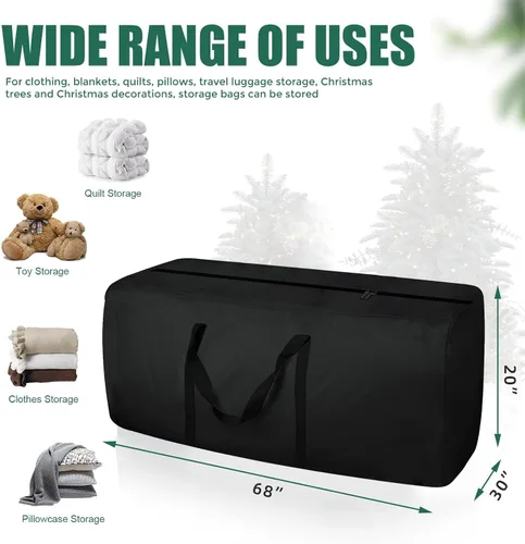 Miniatura 3 de Bolsa de almacenamiento para cojines de patio, 68 pulgadas, extra grande, impermeable, para exteriores, con cremalleras y asas para muebles