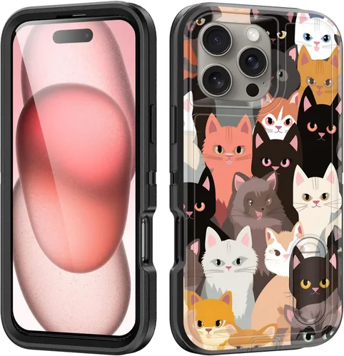 Miniatura 8 de Funda para iPhone Air con soporte integrado, a prueba de golpes, polvo y caídas, 3 capas, grado militar, funda protectora para iPhone Air de 6.5