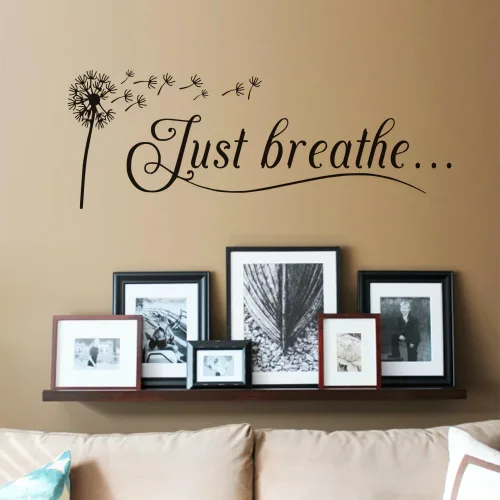 Miniatura 3 de Calcomanías de pared de diente de león, calcomanías gráficas para dormitorio, sala de estar, baño, decoración de 23 x 8 pulgadas