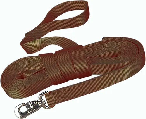 Miniatura 8 de Hamilton Línea larga de caballo de nailon grueso individual con broche giratorio de toro, 26 pies de largo por 1 pulgada de ancho, negro