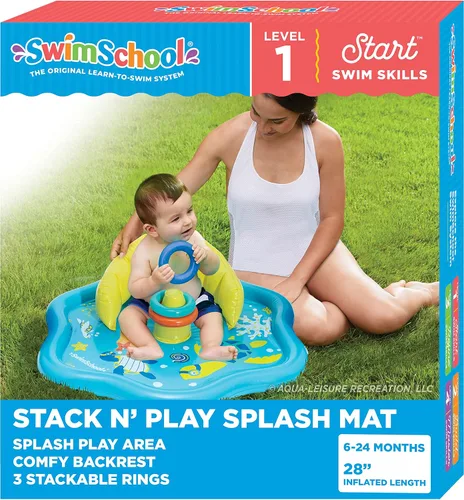 Miniatura 7 de SwimSchool Infant Baby Pool Floats, Free Swimming, Super Buoyant – Ages 6-24 Months – Multiple Colors/Styles – Adjustable Canopies and Seats, Splash