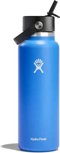 Miniatura 103 de Hydro Flask Botella de agua – Acero inoxidable aislado – Tapa flexible con popote de boca ancha, antiderrames, a prueba de fugas y recargable en 32