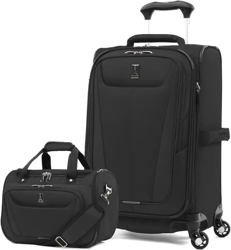 Miniatura 285 de Travelpro Maxlite 5 - Juego de 2 piezas de equipaje de mano de tela, expandibles con 4 ruedas giratorias, bolso blando para debajo del asiento, Negro
