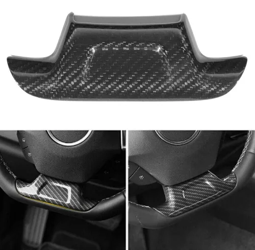 Miniatura 4 de Funda de volante de fibra de carbono para ZL1 2017-2019 (sin agujero)