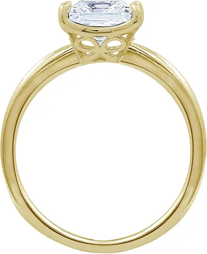Miniatura 8 de Tienda Collection Anillo solitario de plata de ley chapada en platino o oro con circonita infinita de elementos