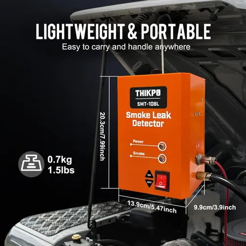 Miniatura 5 de Máquina de humo, probador de fugas automotriz, 12 V CC con bomba de aire integrada y kit de adaptadores para EVAP, vacío, turbo, combustible