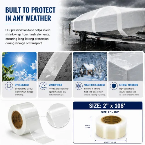 Miniatura 7 de Mr. Shrinkwrap Rollo de cinta de preservación de 2" x 108' - Transparente - MSW-712C