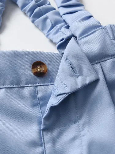 Miniatura 17 de Conjunto de pantalones para bebé, camisa de manga larga + pantalones + corbatín + tirantes, trajes de caballero para niños pequeños