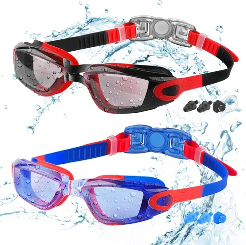 Miniatura 16 de COOLOO - Gafas de natación para niños, paquetes de 2 gafas de natación para niños y niñas de 4 a 16 años