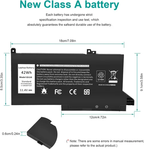 Miniatura 3 de TREE.NB DJ1J0 Batería para Dell Latitude 12 7000 7280 7480 7290 E7280 E7290 13 7380 7390 E7380 E7390 14 7480 7490 E7480 E7490 Serie 451 -BBZL PGFX4