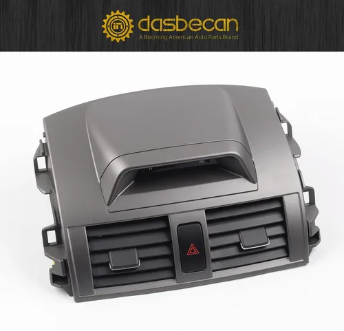 Miniatura 7 de Dasbecan Panel de ventilación de aire para salpicadero central con reloj Compatible con Toyota Corolla 2009-2013, Marco de cubierta de bisel