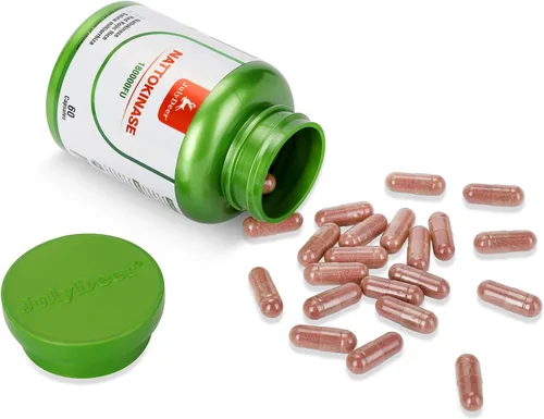Miniatura 7 de JulyDeer Nattokinase 6,000 FU por porción de enzima, botella entera de 180,000 FU, con arroz kójico rojo, extracto de Salvia Miltiorrhiza - 120
