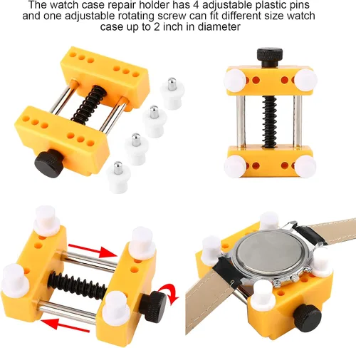 Miniatura 4 de UUBAAR Kit de herramientas de repuesto de batería de reloj, 9 piezas de herramienta profesional para quitar la espalda del reloj, herramienta