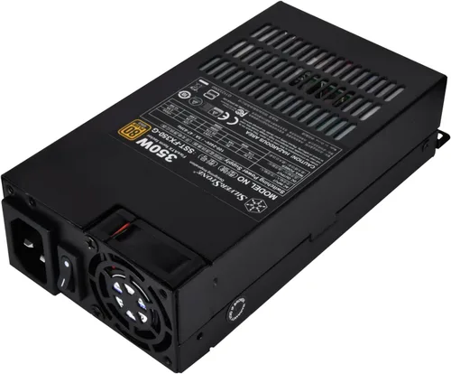 SilverStone Technology - Fuente de alimentación ATX flexible de 350 watts con cables fijos y 80 Plus Gold con conector PCIe de 6 pines