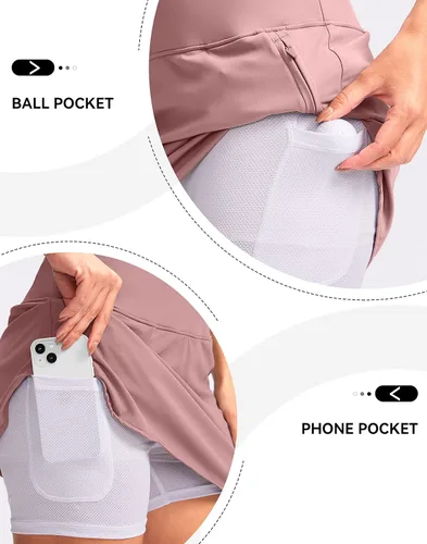 Miniatura 3 de G Gradual Falda de tenis de cintura alta, falda de golf, bolsillos con cremallera, falda pantalón atlética para mujer, para correr, entrenamiento