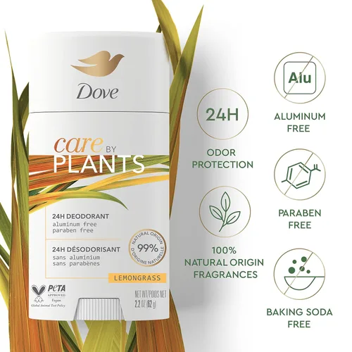 Miniatura 8 de Dove Care by Plants - Desodorante en barra para una protección duradera del desodorante, desodorante sin aluminio, 2.6 onzas, 3