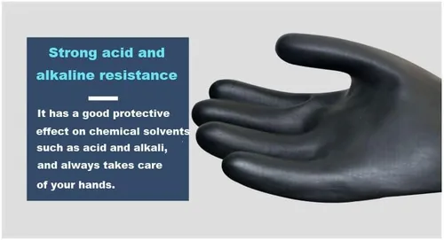 Miniatura 5 de Guantes industriales resistentes a ácidos y álcalis Guantes de goma de protección laboral química a prueba de corrosión química