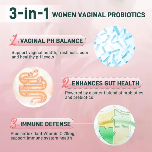 Miniatura 4 de Gomitas de equilibrio femenino prémium con probióticos vaginales para mujeres con pH equilibrado, salud y bienestar, apoyo inmunológico, vegano, sin