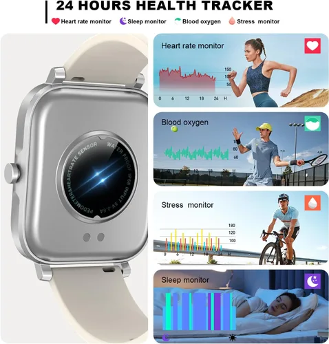 Miniatura 3 de Reloj inteligente para hombres y mujeres, compatible con iPhone, Samsung, teléfono Android, pantalla táctil completa de 1.69 pulgadas, IP68, Luz