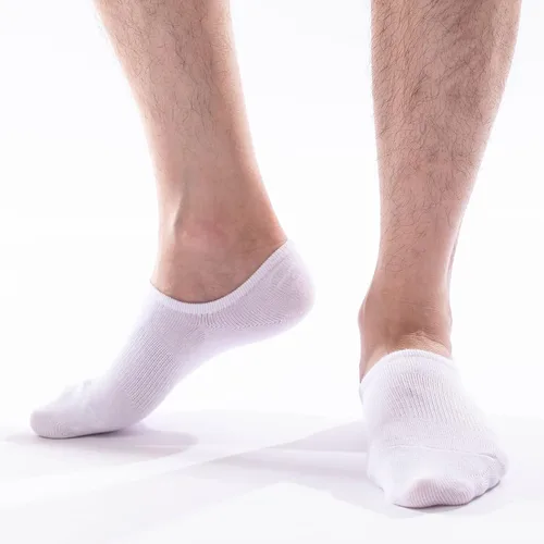 Miniatura 7 de IDEGG - Calcetines deportivos de algodón de corte bajo con agarre antideslizante para hombres