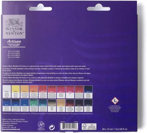Miniatura 8 de Winsor & Newton Set de 10 tubos de pintura al óleo al agua, 21 ml