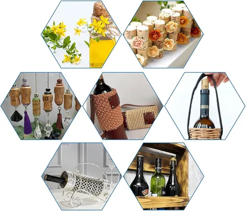 Miniatura 7 de INCREWAY Tapones de corcho cónicos, 20 tapones de corcho de madera duraderos para botellas de vino, botellas de vidrio, 0.984 x 1.181 x 1.181 in